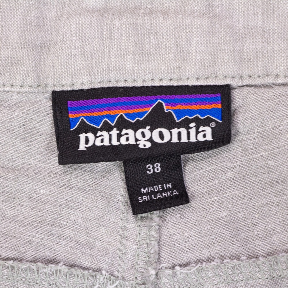 Patagonia Back Step Shorts Mens 38 Grey Hemp Cotton Breathable Flat Front 10" - Picture 5 of 12